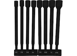 Performance Tool Sae magnetic nut driver bit set, 8 pcs