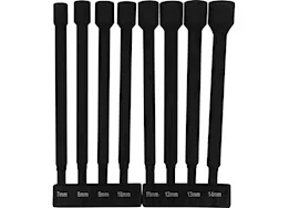 Performance Tool Met magnetic nut driver bit set, 8 pcs