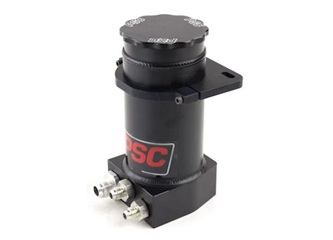 PSC Motorsports 8.25 HYDROBOOST W/ CLAMP 6 RETURN 10 FEED BLACK ANODIZED, BLACK STREET CAP