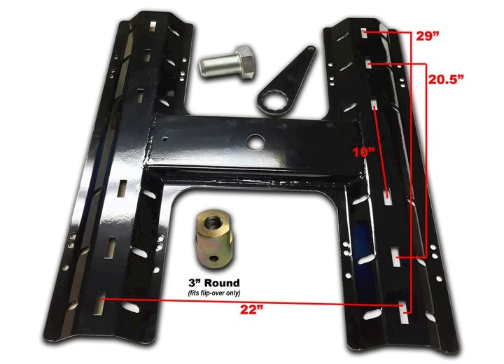 Popup Industries, Inc. 5th wheel base plate for flip-over hitch only Main Image