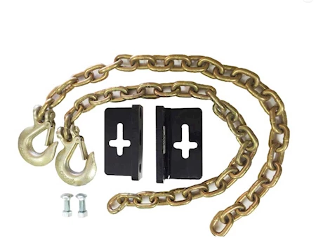 Popup Industries, Inc. SAFETY CHAIN KIT INCL (2) 42IN CHAINS RATED AT 24K LBS EACH, (2) HOOKS, MOUNTING BRACKETS