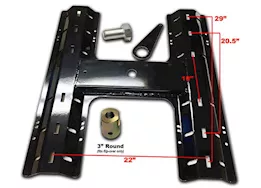 Popup Industries, Inc. 5th wheel base plate for flip-over hitch only