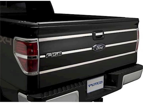 Putco 09-14 F150 STAINLESS STEEL TAILGATE TRIM-3 HORIZONTAL LINES