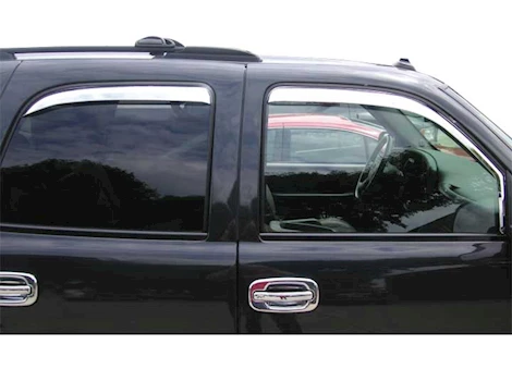 Putco Element Chrome In-Channel Window Visors - 4-Piece Set