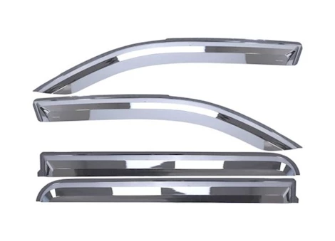 Putco 19-C RAM 1500 CREW CAB 4 PC CHROME ELEMENT WINDOW VISORS