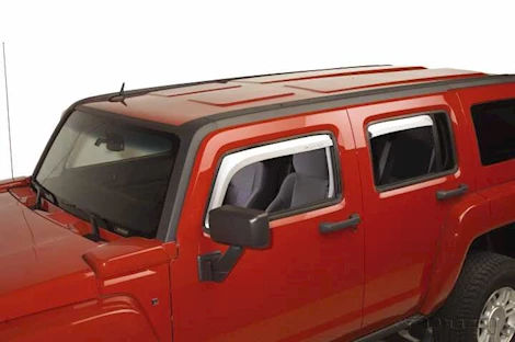 Putco 05-c h3 4pc chrome inchannel side window visors Main Image