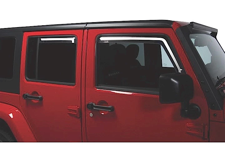 Putco 14-18 WRANGLER JK 4DR ELEMENT TINTED WINDOW VISORS