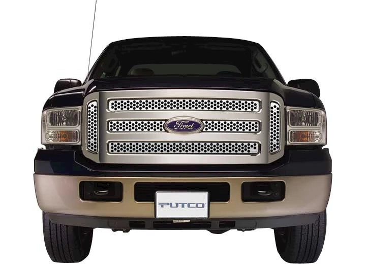 Putco 05-07 F250/F350/F450/F550 SUPER DUTY STAINLESS PUNCH GRILLE INCLUDING SIDE VENTS