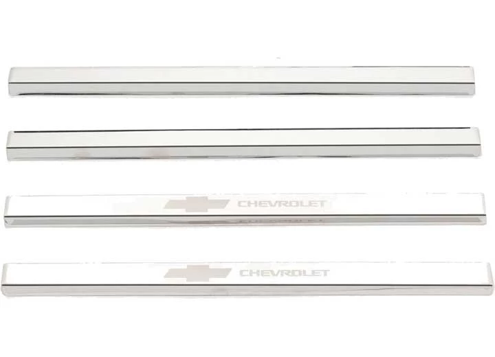 Putco 14-19 silverado 1500/2500/3500 regular cab w/chevrolet etching 4pcs door sil Main Image