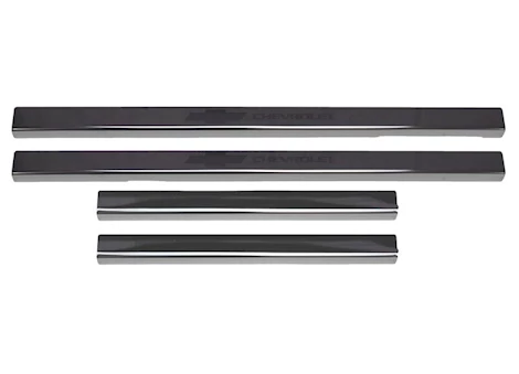 Putco 19-C SILVERADO CREW CAB(4 PC)W/ BOW TIE ETCH DOOR SILLS