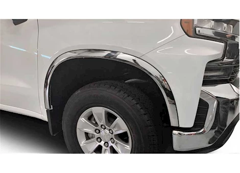 Putco 19-C CHEVROLET SILVERADO 1500 STAINLESS STEEL FENDER TRIM MIRROR FINISH