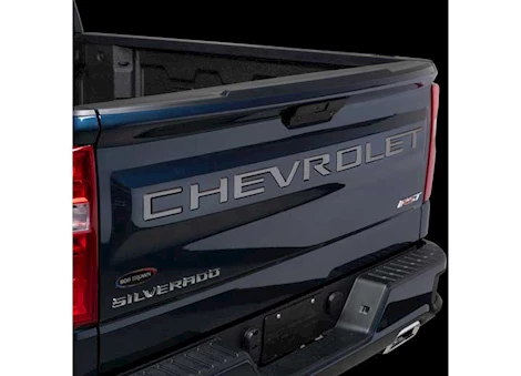 Putco 19-c silverado ld tailgate letters "chevrolet" stamped version black platinum Main Image