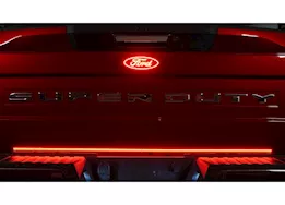 Putco 20-c f250/f350 sd luminix rear led tailgate emblem red