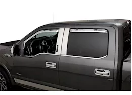 Putco 15-20 f150/17-c f250/f350 super crew 4pc element chrome window visors