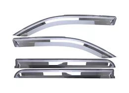 Putco 19-c ram 1500 crew cab 4 pc chrome element window visors