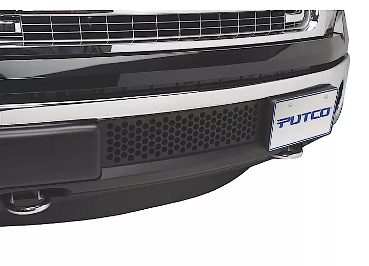 Putco 11-14 f150 ecoboost stainless black punch grille w/o heater plug