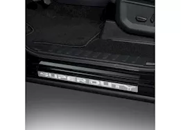 Putco 23-c f250/f350 super duty crew cab (w/super duty etching) door sills black plati