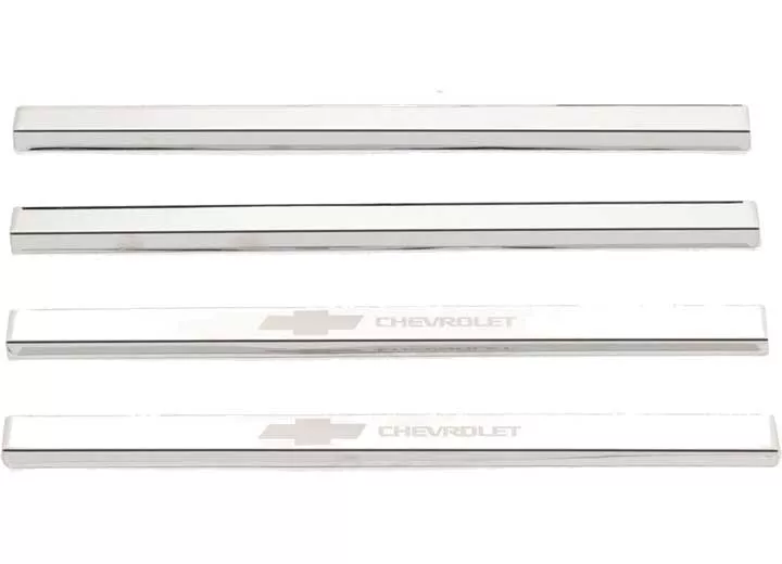 Putco 14-19 silverado 1500/2500/3500 regular cab w/chevrolet etching 4pcs door sil