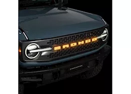 Putco 21-23 bronco luminix "bronco" led grille emblems(ex models w/front camera)