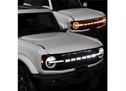 Putco 21-23 bronco luminix "bronco" led grille emblems(ex models w/front camera)