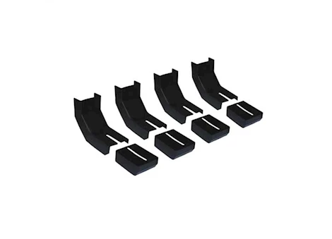 Raptor SLIDE TRACK BLACK THERMOPLASTIC BRACKET COVERS-TRIMMING REQUIRED FOR CUSTOM FIT SET OF 4