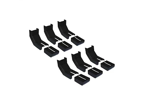 Raptor SLIDE TRACK BLACK THERMOPLASTIC BRACKET COVERS-TRIMMING REQUIRED FOR CUSTOM FIT SET OF 6