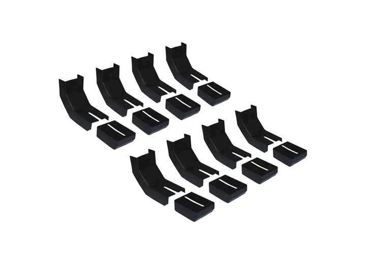 Raptor SLIDE TRACK BLACK THERMOPLASTIC BRACKET COVERS-TRIMMING REQUIRED FOR CUSTOM FIT SET OF 8