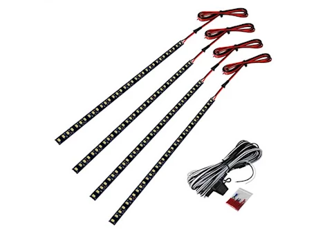 Raptor 10 IN UNIVERSAL LED LIGHT STRIP KIT(4 PER KIT) - CLEAR/WHITE