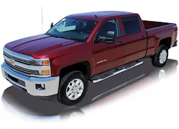 Raptor 19-c silverado/sierra 1500/2500/3500 double cab 4in oe style curved ss oval step bars