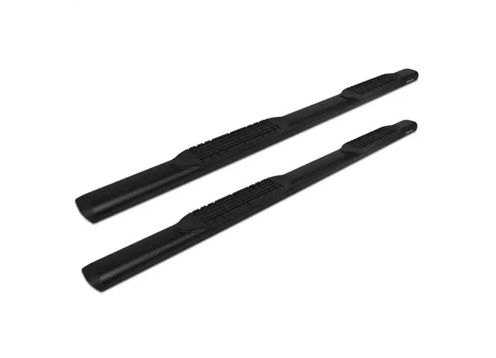 Raptor 05-21 frontier king cab 5in oval style slide track running boards black textured aluminum