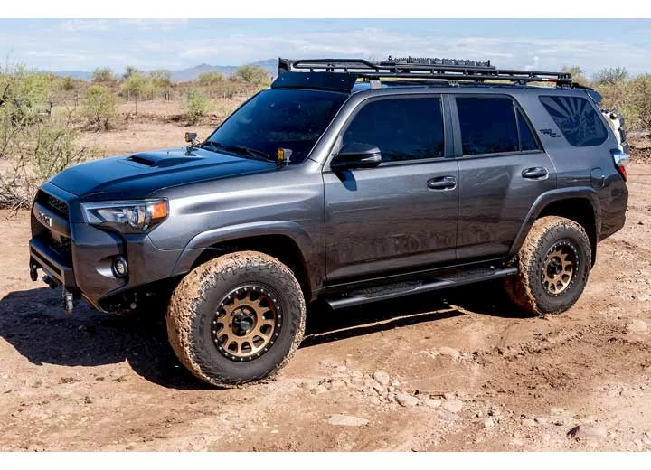 Raptor 10-c 4runner 5in oval style slide track running boards black textured aluminum