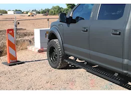 Raptor 05-c tacoma ext/access cab 6.5in sawtooth slide track running boards black txt alum