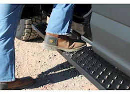 Raptor 05-c tacoma ext/access cab 6.5in sawtooth slide track running boards black txt alum