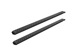 Raptor 15-c f150/17-22 f250/f350 sd supercab 6.5in sawtooth slide track running boards black txt alum