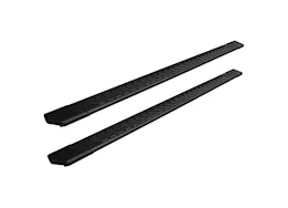 Raptor 5in oem style full tread slide track running boards blk txt aluminum(brkt kit required)