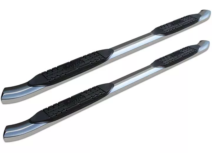 Raptor 19-c silverado/sierra 1500/2500/3500 double cab 4in oe style curved ss oval step bars