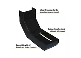 Raptor Slide track black thermoplastic bracket covers-trimming required for custom fit set of 4