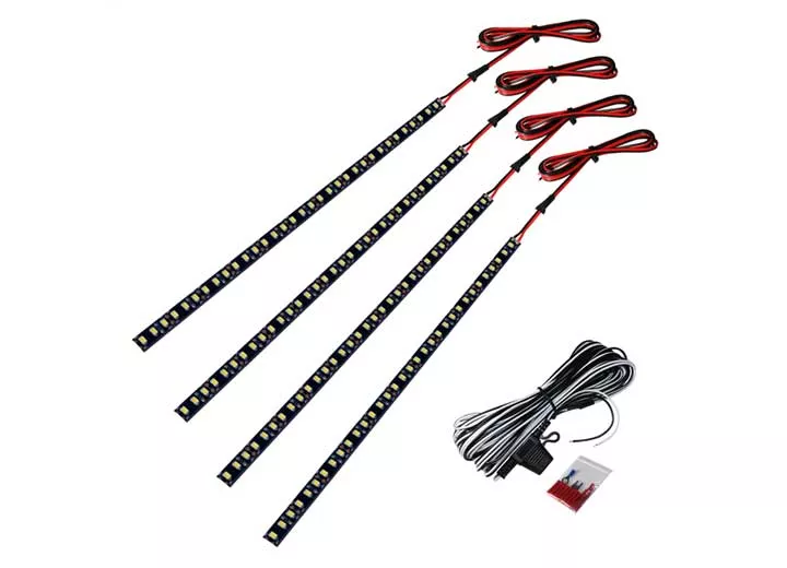 Raptor 10 in universal led light strip kit(4 per kit) - clear/white