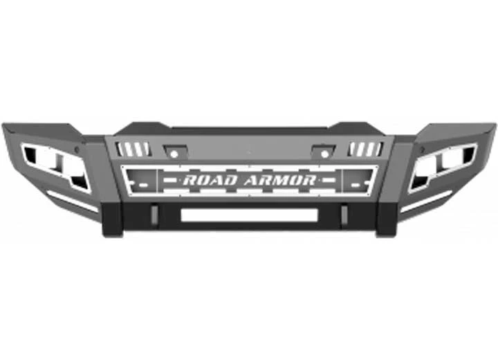 Road Armor 20-c gmc 2500/3500 identity front bumper full kit; shackle center section; std end pods; beauty ring Main Image