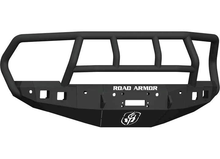 Road Armor 16-18 RAM 2500/3500(6 SENSRS) FRT STEALTH WINCH BUMPER TITAN II GUARD TXT BLK;LIGHT SOLD SEPARATELY