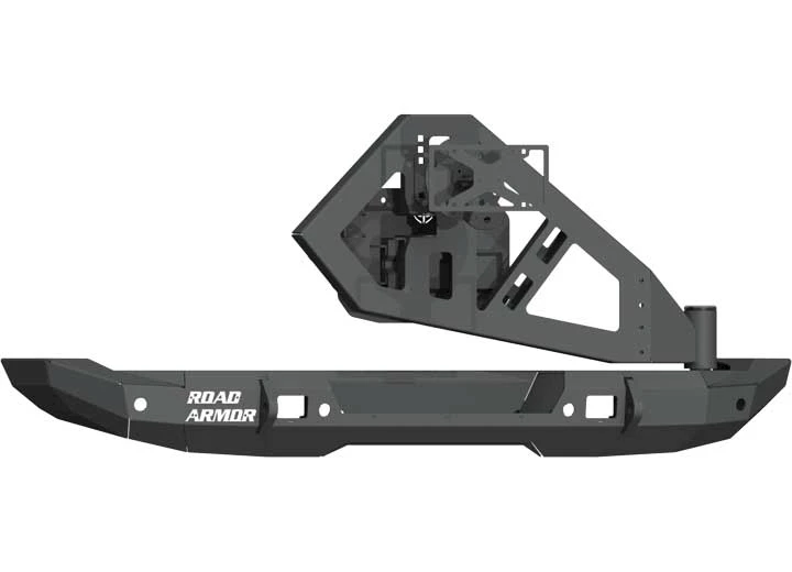 Road Armor 18-C JEEP WRANGLER JL STEALTH REAR BUMPER W/ TIRE CARRIER;LIGHT SOLD SEPARATELY