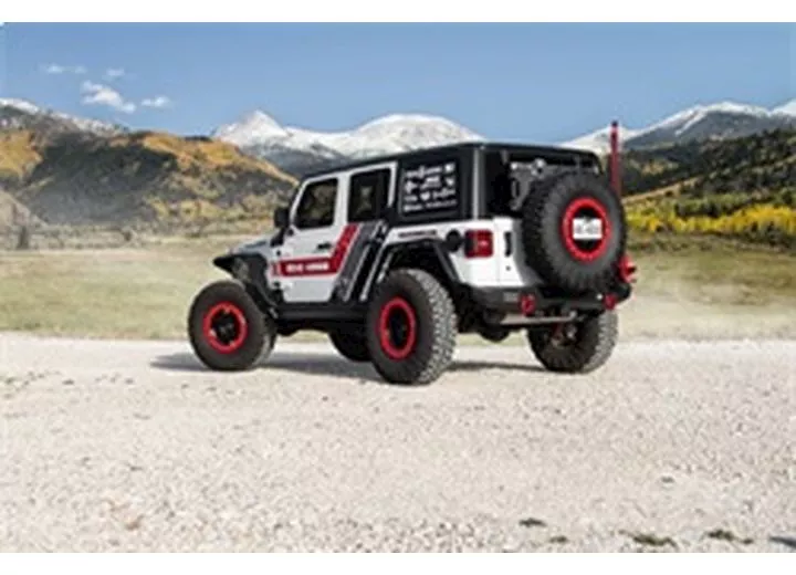 Road Armor 18-c rubicon/sport jl stealth rear bumper mid width w/tire carrier assy;light sold separately