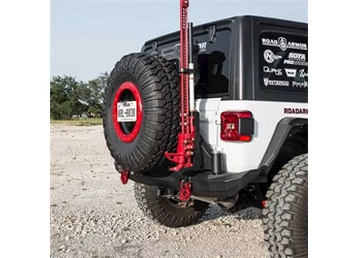 Road Armor 18-c rubicon/sport jl stealth rear bumper mid width w/tire carrier assy;light sold separately