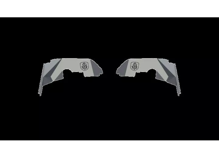 Road Armor Stealth front fender liner jl/jt body armor raw stainless steel