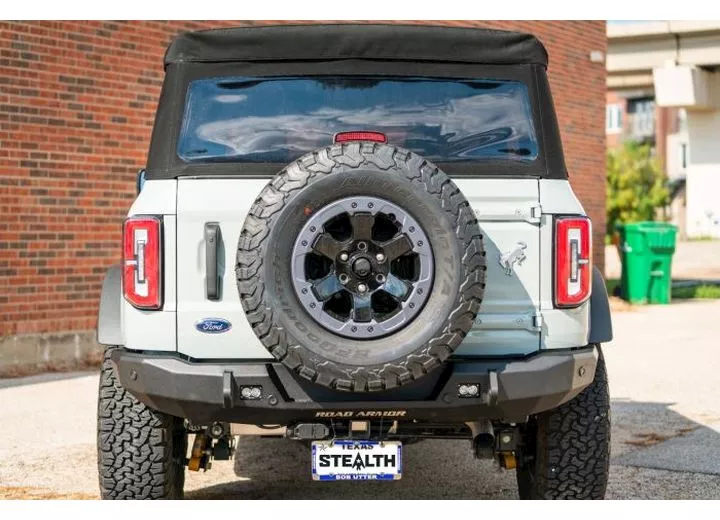 Road Armor 2021-c ford bronco mid-width stealth tire carrier rear without tire carrier texture black