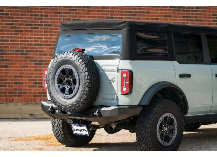 Road Armor 2021-c ford bronco mid-width stealth tire carrier rear without tire carrier texture black