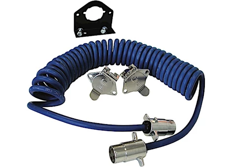 Roadmaster Flexo-Coil Wiring Kit - 4-Wire Flexo-Coil Cord with Plugs, Sockets & Socket Bracket