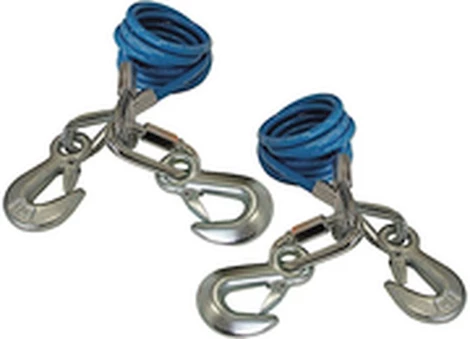 Roadmaster 68" Coiled Double Hook Safety Cables - Pair