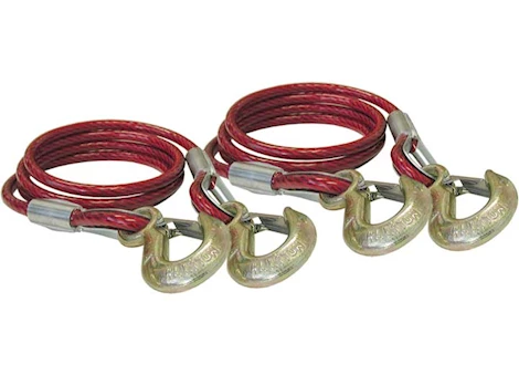 Roadmaster 80" Coiled Double Hook Safety Cables - Pair