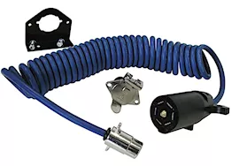 Roadmaster Flexo-Coil Wiring Kit - 7 to 4 Wire Flexo-Coil Cord with Plugs, Socket, & Bracket